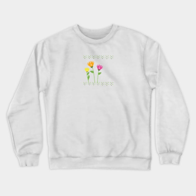 Baby foot print with flower Crewneck Sweatshirt by GULSENGUNEL